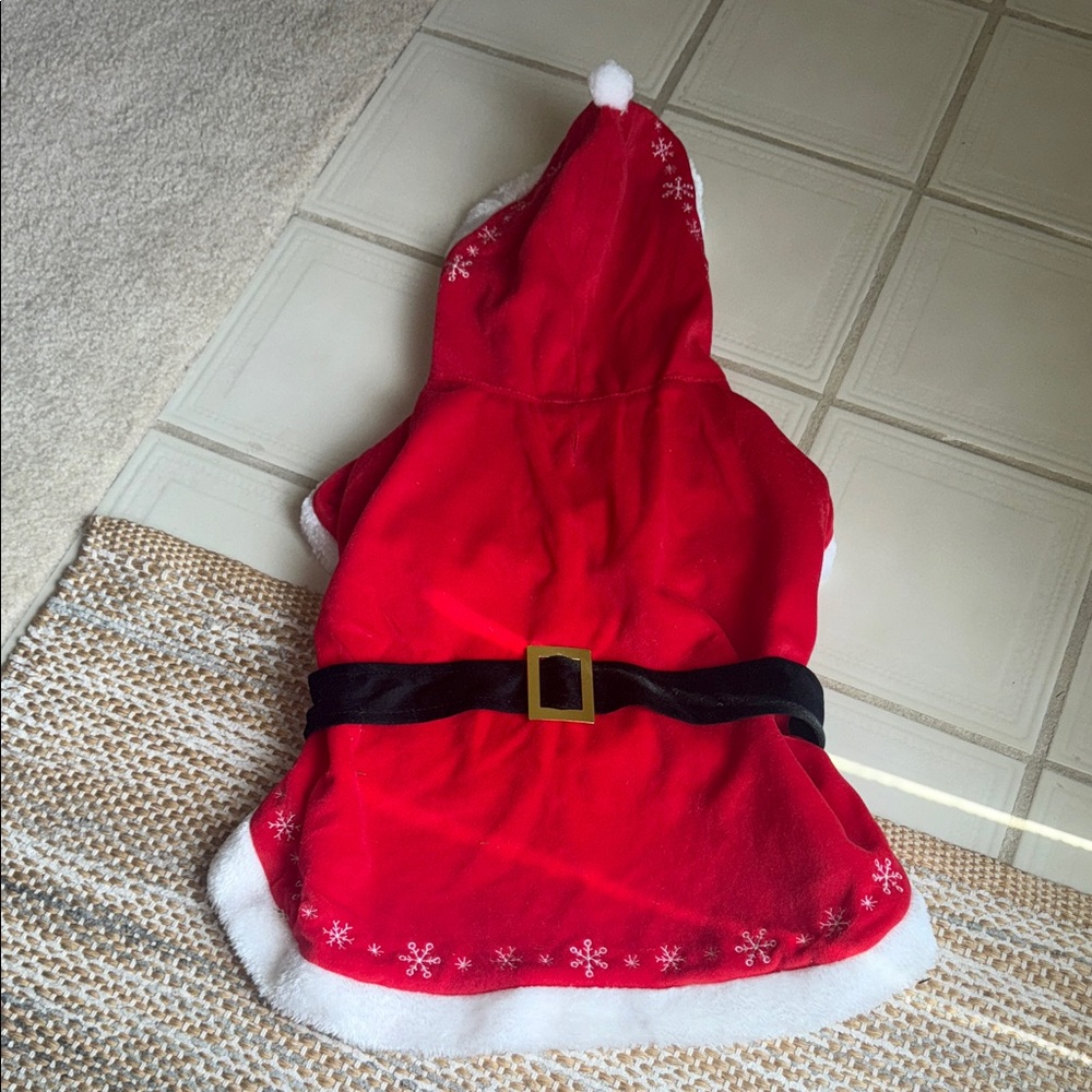 Dog Santa Costume with Hood